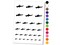 Hammerhead Shark Solid Temporary Tattoo Water Resistant Fake Body Art Set Collection